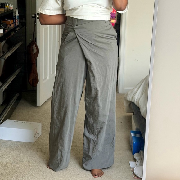 Zara Asymmetric Waist Wool Pants - Picture 2 of 4